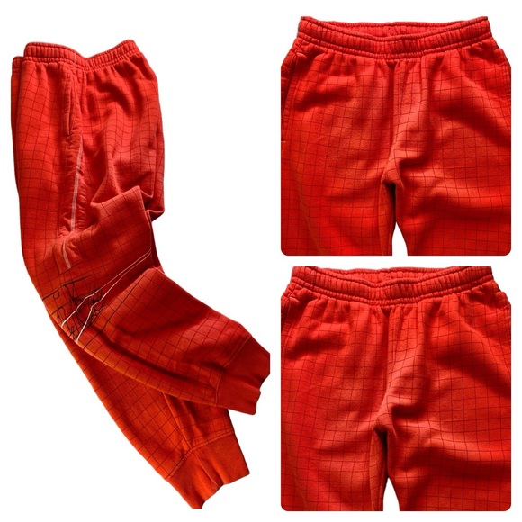 Nike Sportswear Story Of The Swoosh Tapered Joggers Orange & Black Men's Small - Picture 16 of 16